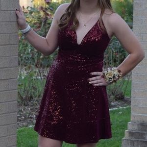 Maroon Homecoming Dress